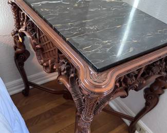 French Antique Carved Walnut Louis XV Nightstand
