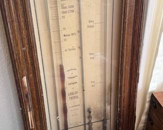 Antique Lebleu- Trénel French Double Barometer With Thermometer
