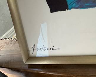 Original Ib Antoni Framed Wonderful Copenhagen Poster Royal Guard with Flower Cannon
