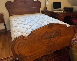 Antique Walnut Queen  Bed
