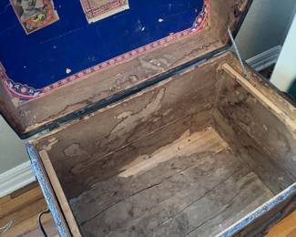 Antique Humpback Steamer Trunk
