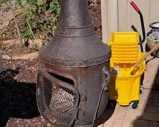 Antique Cast Iron Chiminea

