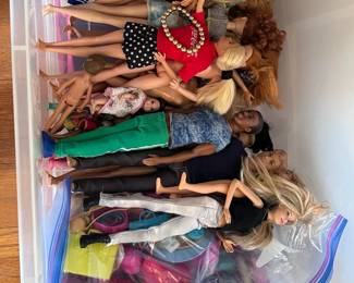 3 Tubs Of Barbies and Toys
