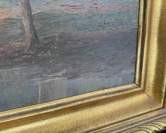 1932 Antique Oil Painting Landscape 
