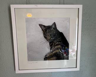 Cat Print Annabel Langrish Framed Art
