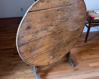 Antique French Vendange Tilt Top Table

