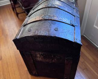 Antique Humpback Steamer Trunk
