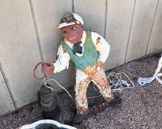 Antique Cast Iron Lawn Jockey
