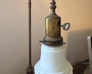 Antique Cast Metal Figural Lamp
