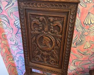 2pc Antique Carved Wood Chairs
