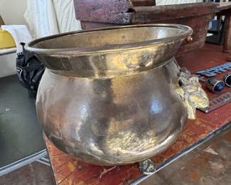 Brass Ram Head Planter