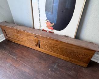 1930s Vintage Schoolhouse Map Pull Down Cabinet 
