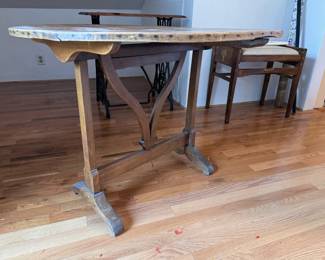 Antique French Vendange Tilt Top Table
