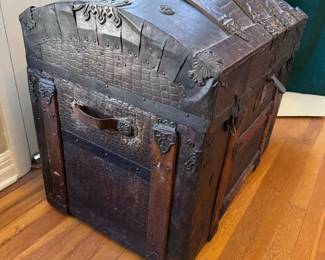 Antique Humpback Steamer Trunk

