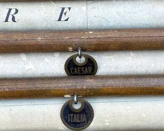 1930s Vintage Schoolhouse Map Pull Down Cabinet 
