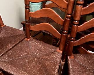 8 ladder back chairs $100