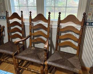 8 ladder back chairs $100