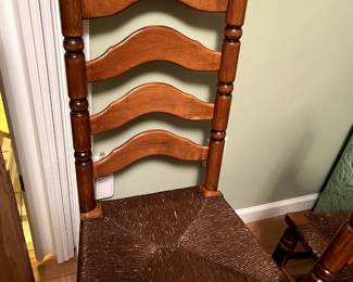 8 ladder back chairs $100