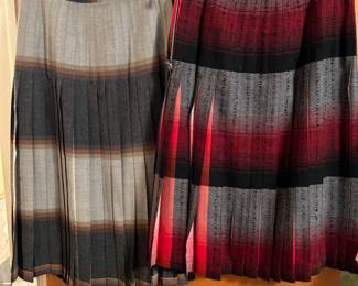 Many vintage wool skirts