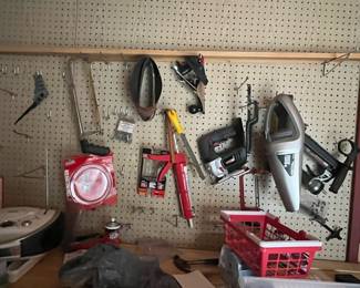 One of the sheds, with all kinds of tools
