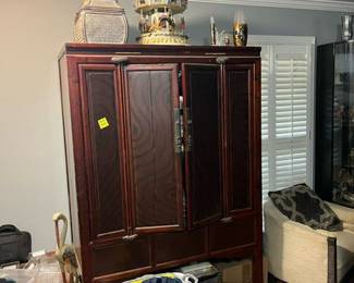 Cabinet with all types of home decor