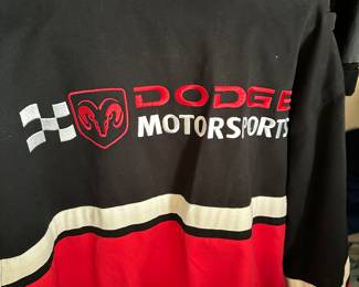 VINTAGE DODGE MOTORSPORTS RACING JACKET BLACK RED NASCAR