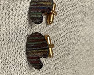 enamel painters pallet cuff links unique for sure