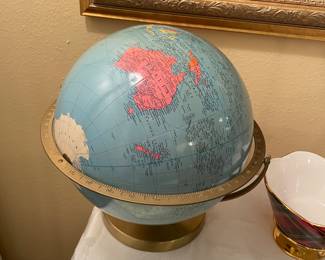 retro globe metal old school literally