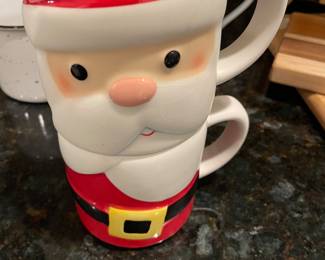 hallmark 2 pc santa coffee mug set