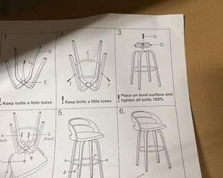 new in box modern bar stool height - never assembled only 1