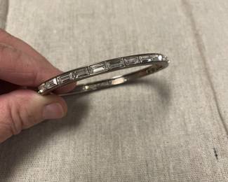 ann klein bling bracelet hinged