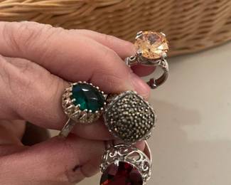 citrine ring is 925 rest pictured are costume i think