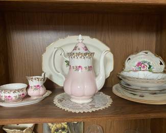 Vintage Royal Albert Bridesmaid Coffee Pot, Creamer Sugar/Tray