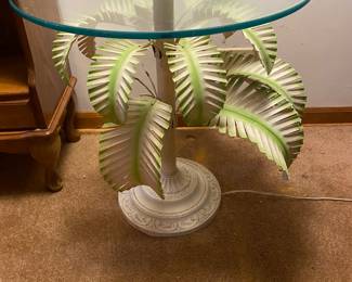 Funky Metal Palm Tree Table Lamp