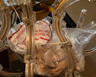 Vintage Murano Italy Art Glass Chandelier 