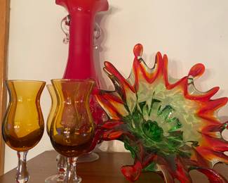 Mid Century Murano Free Form Art Glass