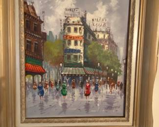 Mid Century Original Oil on Canvas, Framed