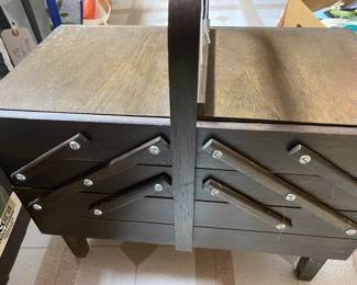 Vintage Accordion Sewing Box