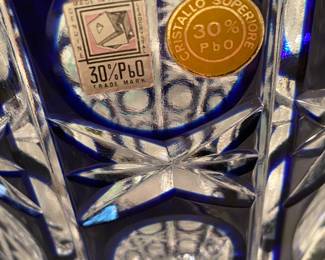 Vintage Crustallo Superiore Cobalt Blue, Made In Italy