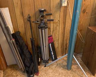 Camera equipment tripods