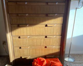 Chest of drawers dresser, end tables/nightstands, and headboard bedroom set