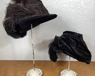 BIHY108 Victorian Edwardian Hat Duo	Two Victorian Edwardian era hats. The first hat was manufactured by Saco Hats.&nbsp;
