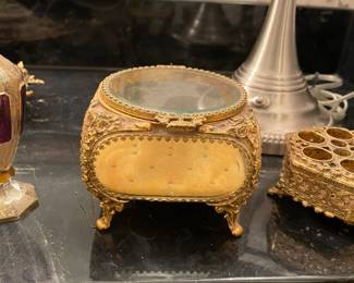 Vintage Ormolu jewelry box