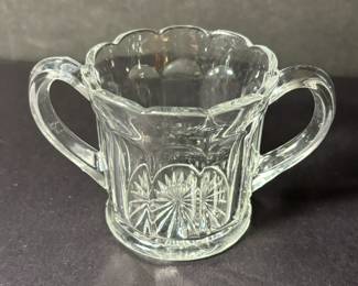 Mid century glassware sugar bowl