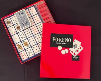 Po-ke-no vintage card game 