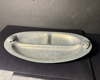 Divided silver hors d'oeuvres tray