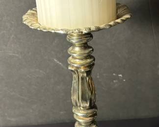 Silver candlestick holder