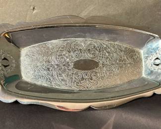 Silver hors d'oeuvres tray