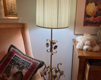 Bronze scrolled floor lamp