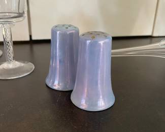 Iridescent salt and pepper shakers